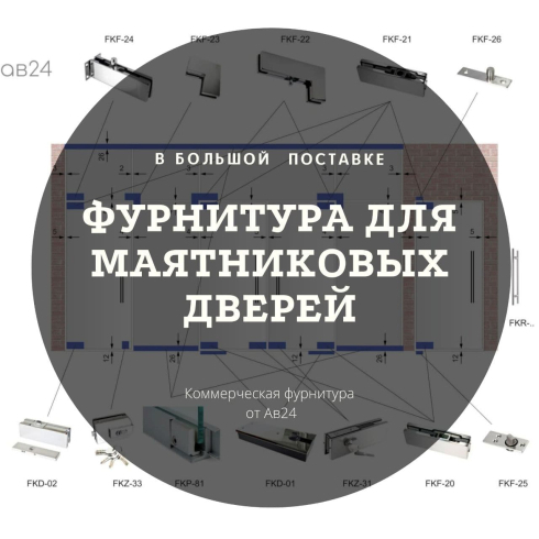 Фурнитура для стеклянных дверей в большой поставке