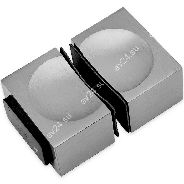 Ручка кноб FDR-66 с одним резиновым торцом, алюминий/матовая