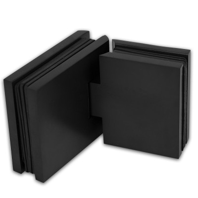 FDP-181-DEF BR/BL: (ВЫВОДИМ) см 232 Петля Аврора с деф стекло-стекло 180° с крышками, латунь/черный