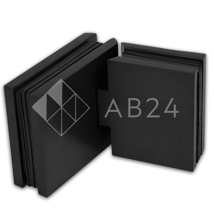 FDP-181-DEF BR/BL: (ВЫВОДИМ) см 232 Петля Аврора с деф стекло-стекло 180° с крышками, латунь/черный