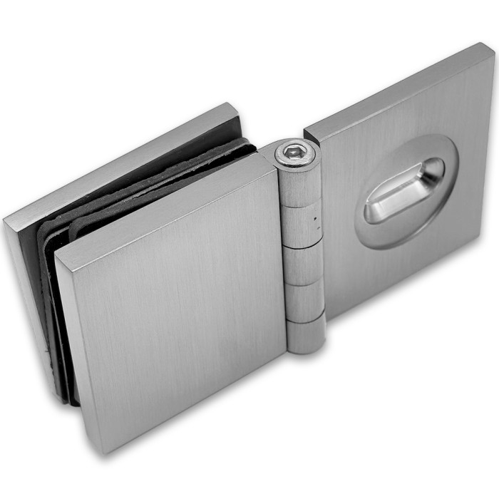 Коннектор для стекла Пегас FDK-100.1, 45х45 мм стена-стекло 0°-180°, латунь/матовый