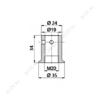 Крепление FDC-10 трубы 19 к стене, латунь/матовый