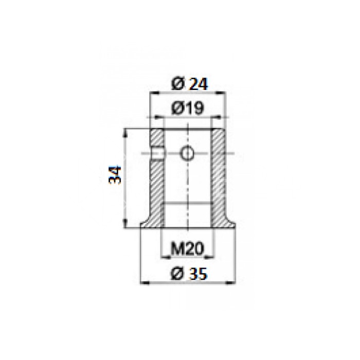 Крепление FDC-10 трубы 19 к стене, латунь/матовый