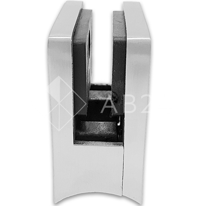 Крепление стекла FKK-81, 45х45х26 к круглой трубе Ø38 литое, нержавейка/матовый