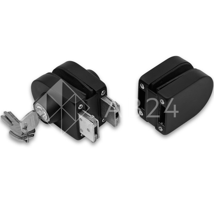 Замок FKZ-32 зажимной ключ/ключ, нержавейка/черный