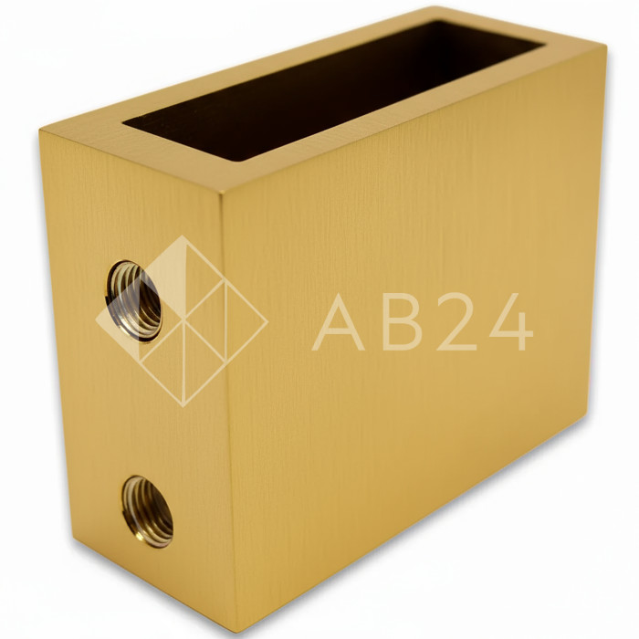 Крепление FDC-30 трубы 30х10 к стене, нержавейка/брашированное золото