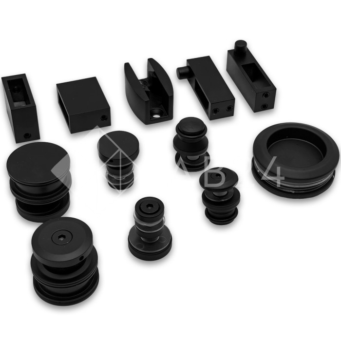 Раздвижная система Альфа α FDS-4, нержавейка/черный