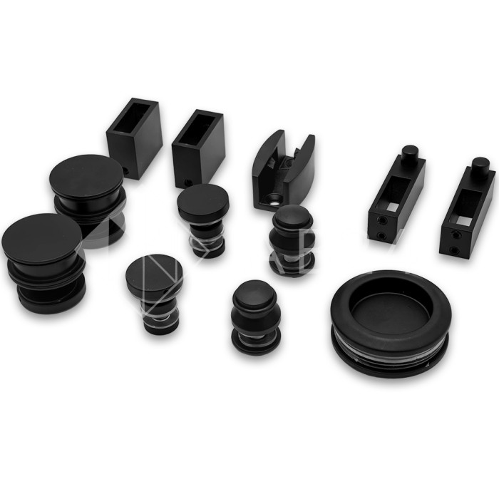 Раздвижная система Альфа α FDS-4, нержавейка/черный