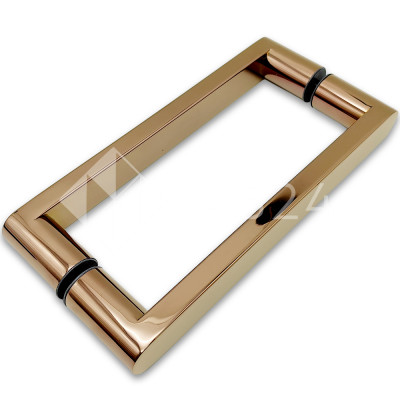 Ручка скоба FDR-86, 25*200*225 мм, нержавейка/розовое золото