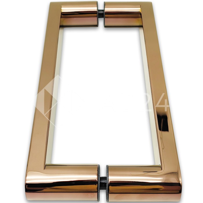 Ручка скоба FDR-86, 25*200*225 мм, нержавейка/розовое золото