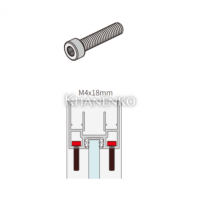 Винт для соединения дверной рамы FMPA-15