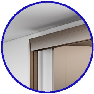 Комплект раздвижной системы Диона DSK-190.1.3 AL/BL на 1 дверь (1+0) крепление на стену, алюминий/черный