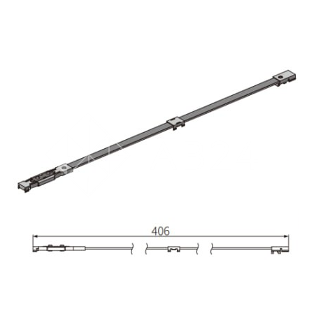 Механизм (2+0) FDS-19.6 нажимной для раздвижной системы FDS-19 в нишу на две двери