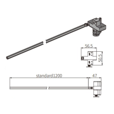 Механизм (2+0) FDS-19.6 нажимной для раздвижной системы FDS-19 в нишу на две двери