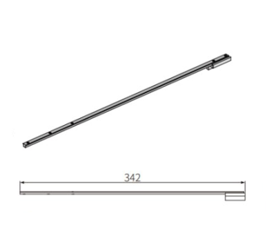 Механизм (2+0) FDS-19.6 нажимной для раздвижной системы FDS-19 в нишу на две двери