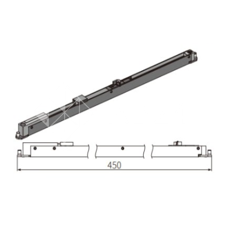 Механизм (2+0) FDS-19.6 нажимной для раздвижной системы FDS-19 в нишу на две двери