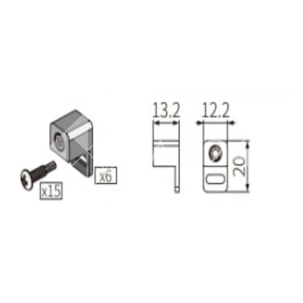 Механизм (2+0) FDS-19.6 нажимной для раздвижной системы FDS-19 в нишу на две двери