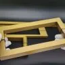 Ручка кноб FDR-31E ЭКОНОМ квадратная, нержавейка/брашированное золото