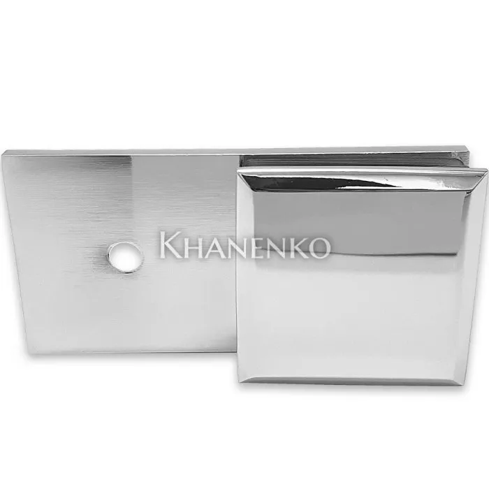 Коннектор Бета β FDK-25 стена-стекло 180° с пластиной, цинк/хром