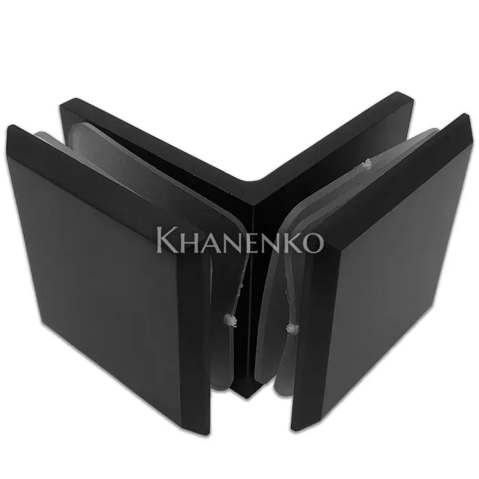 Коннектор для стекла Бета β FDK-24, стекло-стекло 90°, цинк/черный