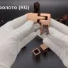 Держатель стекла FDC-55 сквозной 15х15 горизонтальный, нержавейка/розовое золото