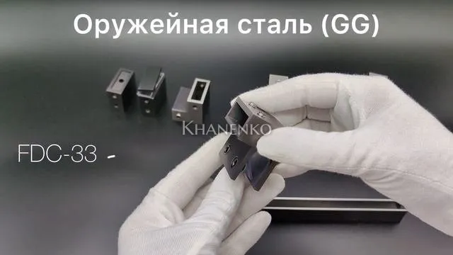 Соединитель FDC-32 трубы 30х10 угловой 90° вертикальный, нержавейка/оружейная сталь