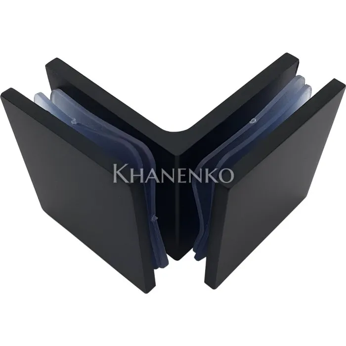 Коннектор для стекла Альфа α FDK-14, стекло-стекло 90°, цинк/черный