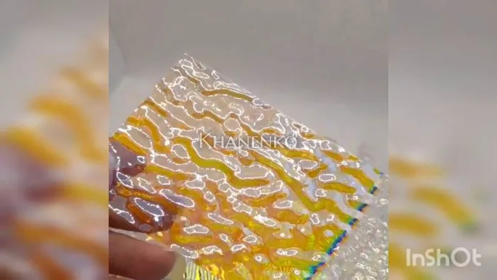 Дихроичное стекло для фьюзинга Wissmach Dichroic 96 COE прозрачная подложка, набор 226 г
