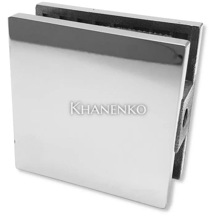 Коннектор для стекла Альфа α FDK-12, стена-стекло 90°, нержавейка/полированный