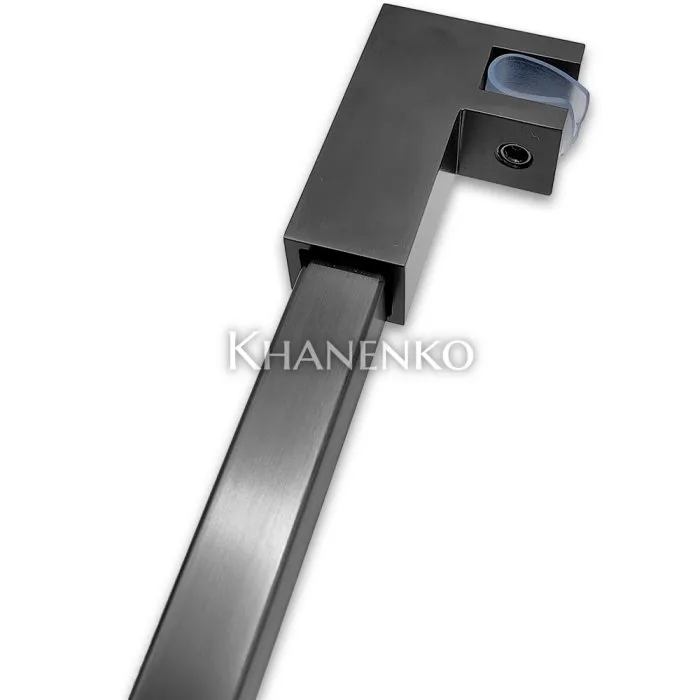 Держатель стекла FDC-61E, 15х15 торцевой 90°, ЭКОНОМ, нержавейка/оружейная сталь
