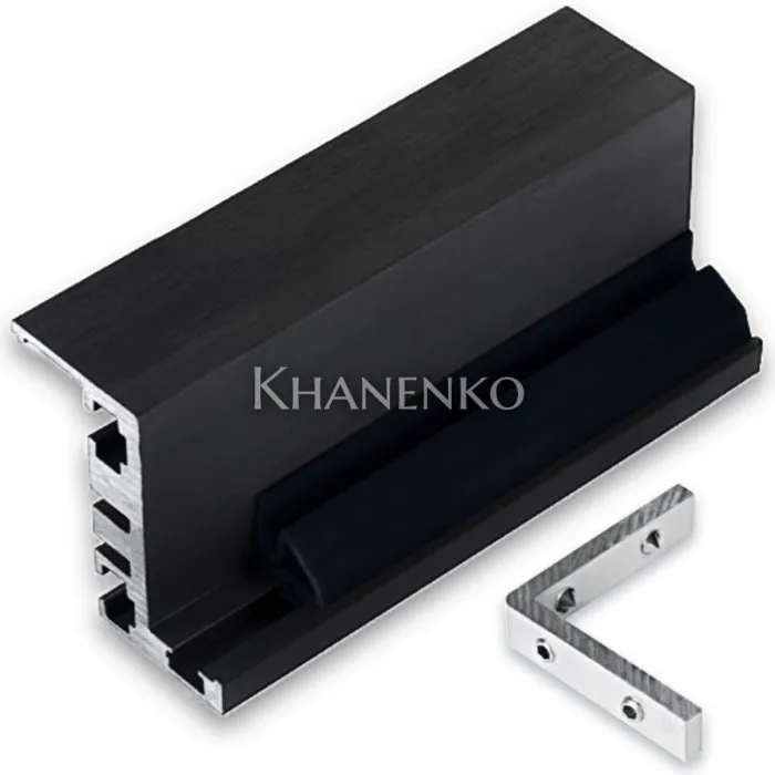 Комплект дверной коробки FDM-61, Z-образный, алюминий/черный