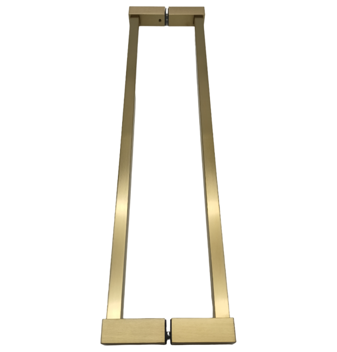 Ручка полотенцесушитель FDR-83 регулируемая с дефектом, нержавейка/брашированное золото