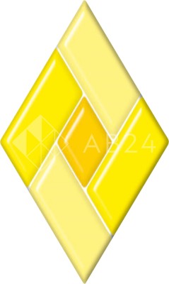 Фьюзинг ромб DFTQ 004 желтого цвета, 100 мм х 170 мм