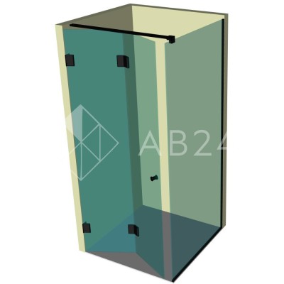 Душевая кабина угловая гармошка DK-210P в опорном профиле