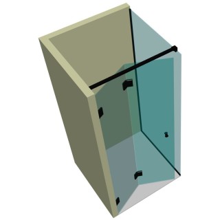 Душевая кабина угловая гармошка DK-210P в опорном профиле