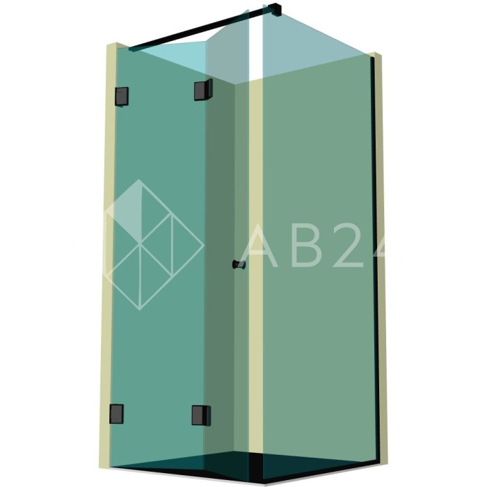 Душевая кабина угловая гармошка DK-210P в опорном профиле