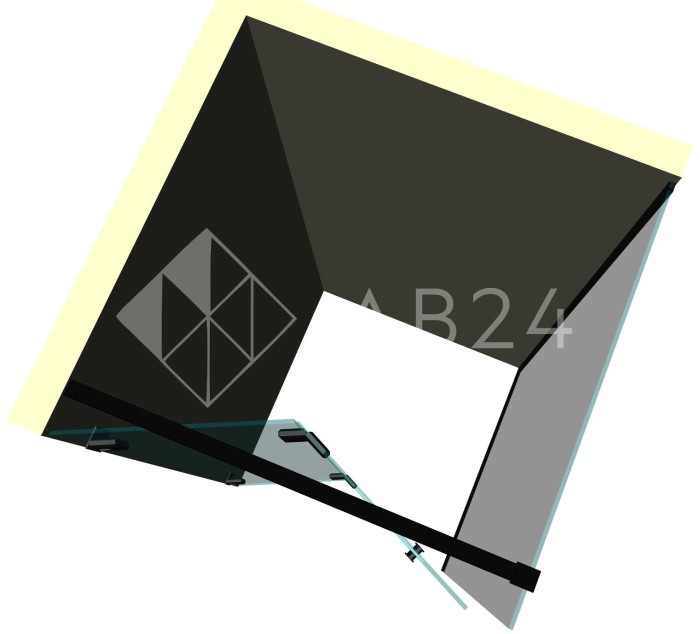 Душевая кабина угловая гармошка DK-210P в опорном профиле