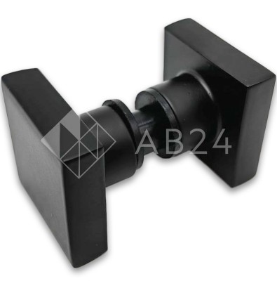 Ручка кноб FDR-30 квадратная, нержавейка/черный