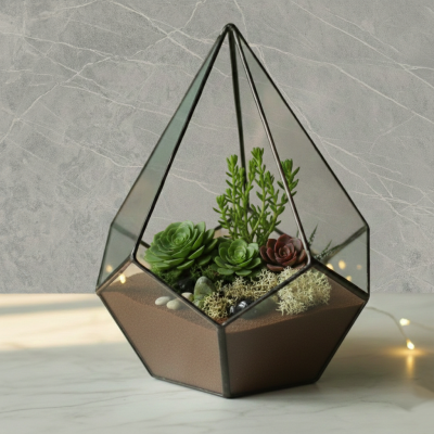 Стекло для флорариума "Капля 25 см", комплект 10 деталей