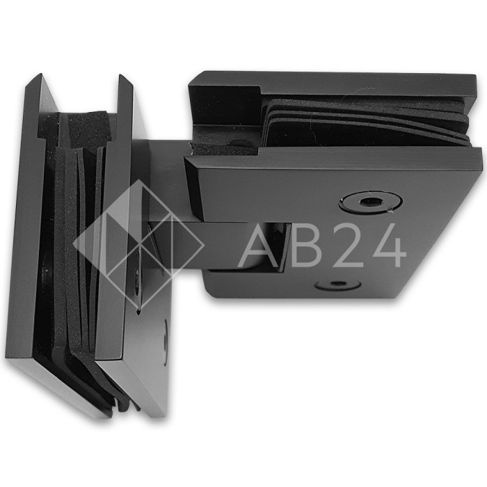 Петля Грация FDP-200 стекло-стекло с двумя осями 0°-180°, 0°+180°, латунь/черный