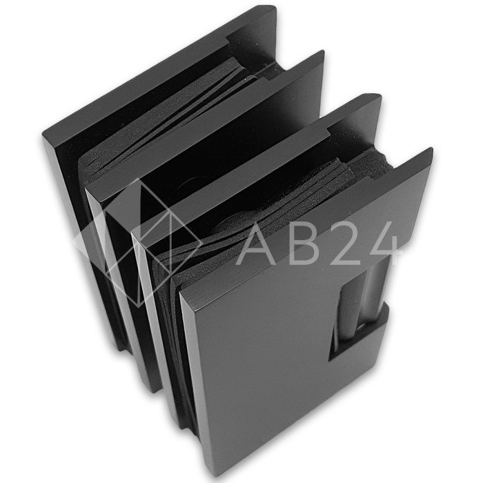 Петля Грация FDP-200 стекло-стекло с двумя осями 0°-180°, 0°+180°, латунь/черный