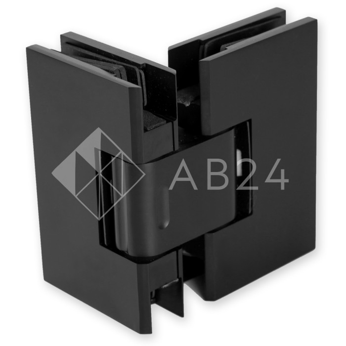 Петля Грация FDP-200 стекло-стекло с двумя осями 0°-180°, 0°+180°, латунь/черный