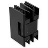Петля Грация FDP-200 стекло-стекло с двумя осями 0°-180°, 0°+180°, латунь/черный