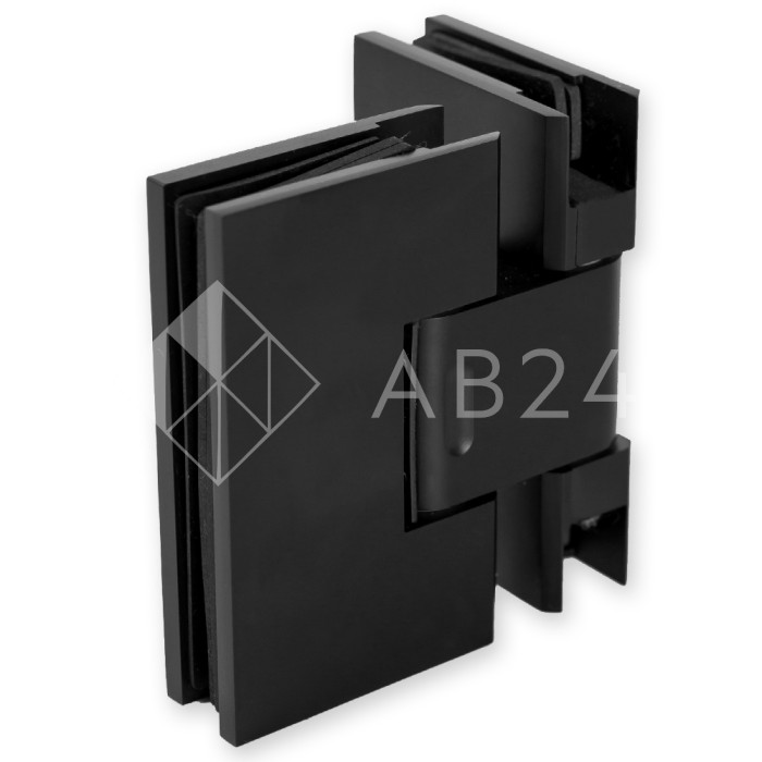 Петля Грация FDP-200 стекло-стекло с двумя осями 0°-180°, 0°+180°, латунь/черный