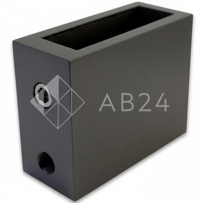 Крепление FDC-30 трубы 30х10 к стене, нержавейка/оружейная сталь