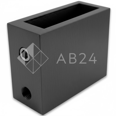 Крепление FDC-30 трубы 30х10 к стене, нержавейка/оружейная сталь