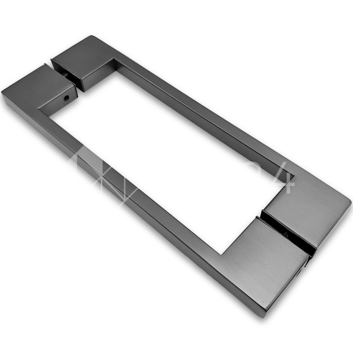 Ручка скоба FDR-90, 10х15х220х1.0 мм, нержавейка/оружейная сталь