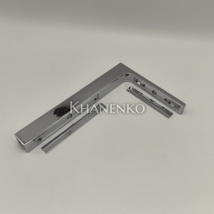 Угловой стабилизатор Диор FDK-5L стена-стекло 90˚ левый, нержавейка/полированный