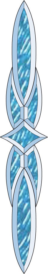 Бевелс AV166G (7 элементов) 112 х 645 мм