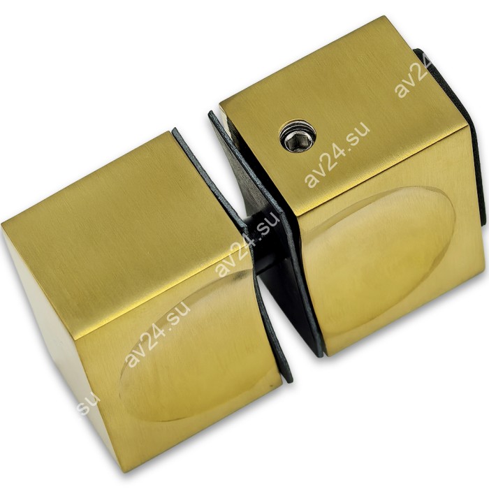 Ручка кноб FDR-66 с одним резиновым торцом, алюминий/брашированное золото